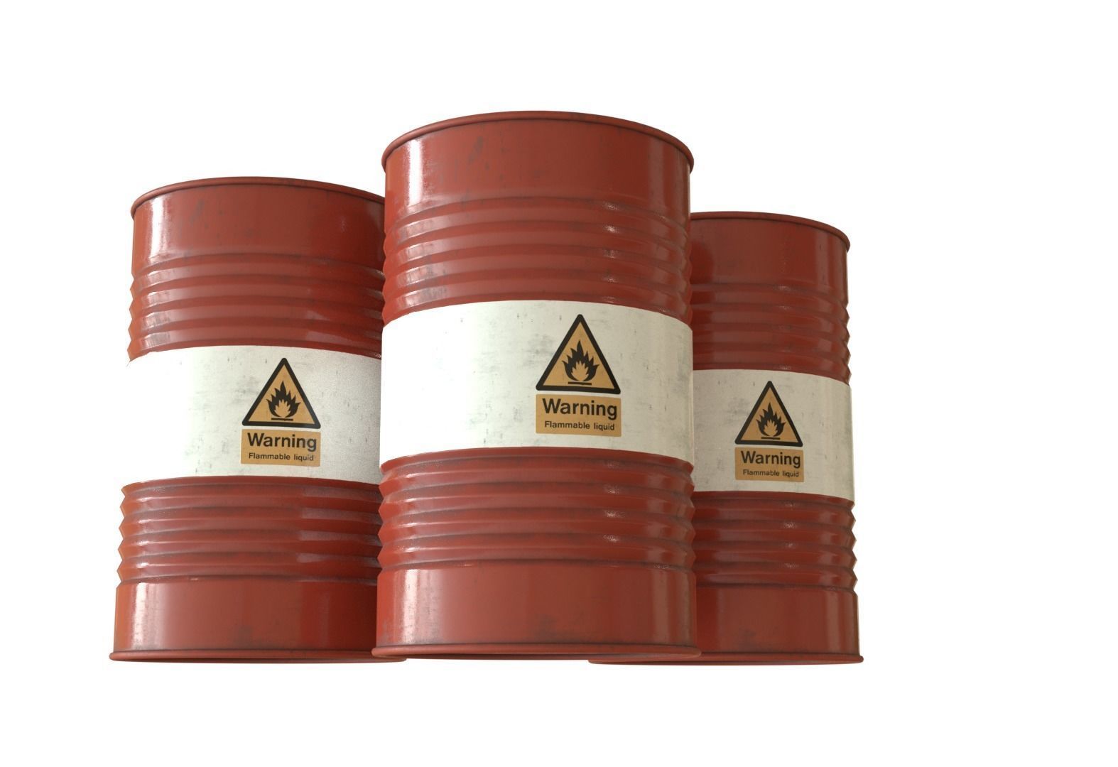New Oil Barrel Low-poly 3D model_3