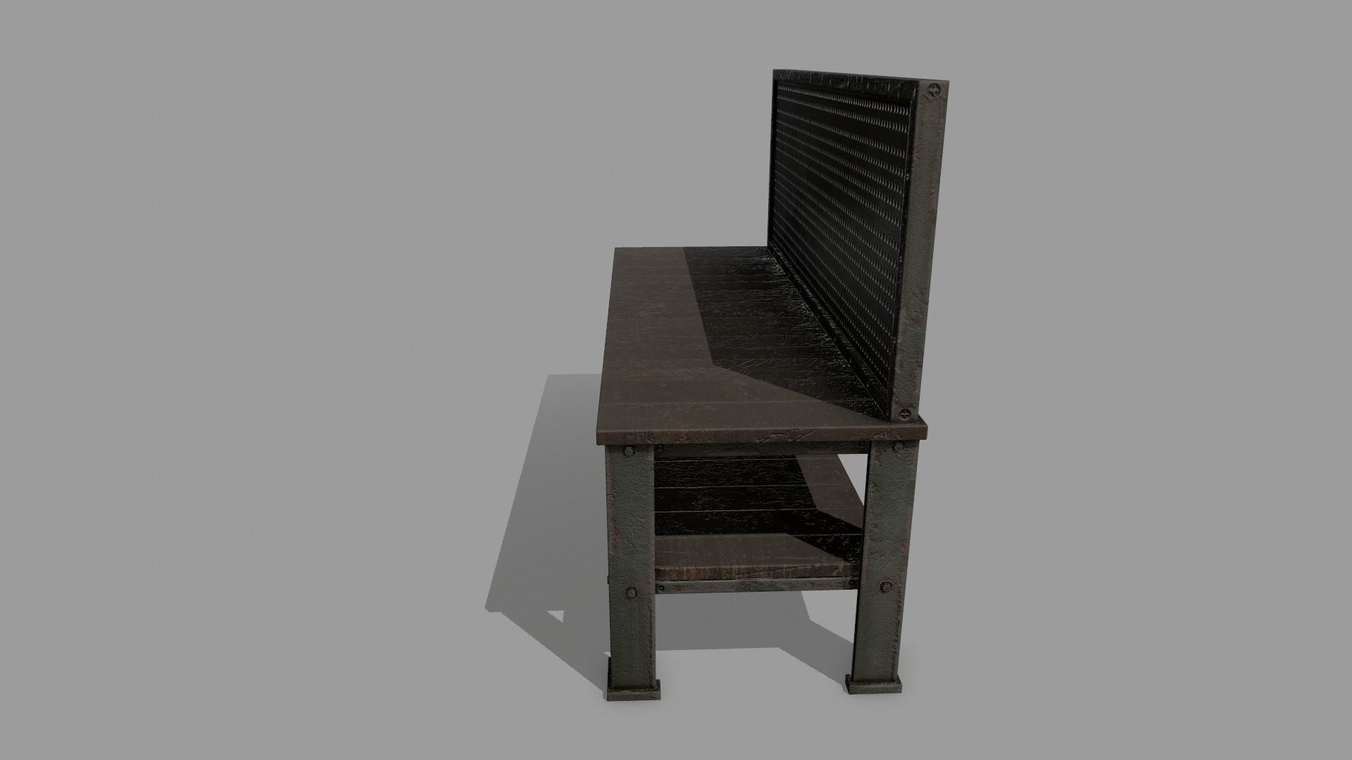 workbench bench Low-poly 3D model_8