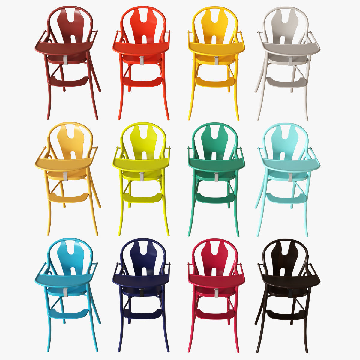 baby chair for feeding Ton Petit 114 3D model_1