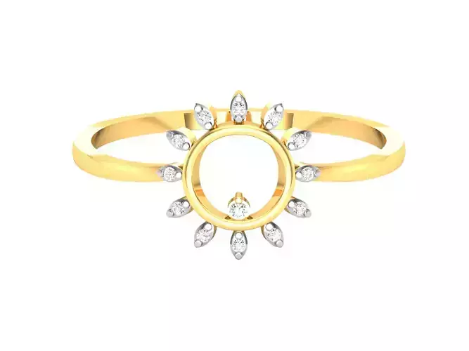 Women flower Band Ring 3dm render detail  3D print model