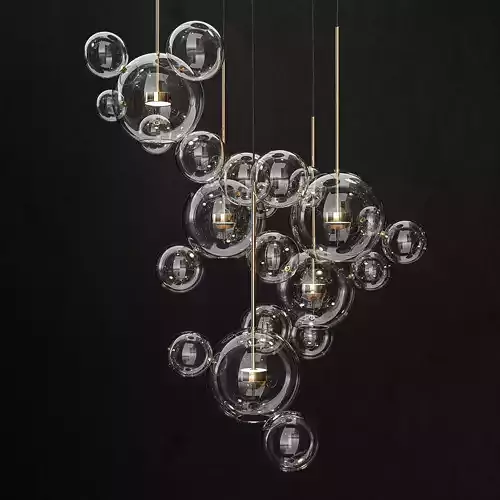 Chandelier Giopato and Coombes Bolle 24 lights 3D model