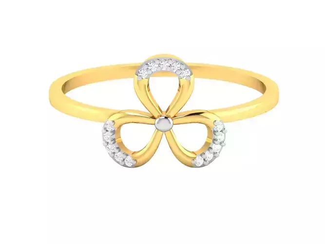 Women flower Band Ring 3dm render detail