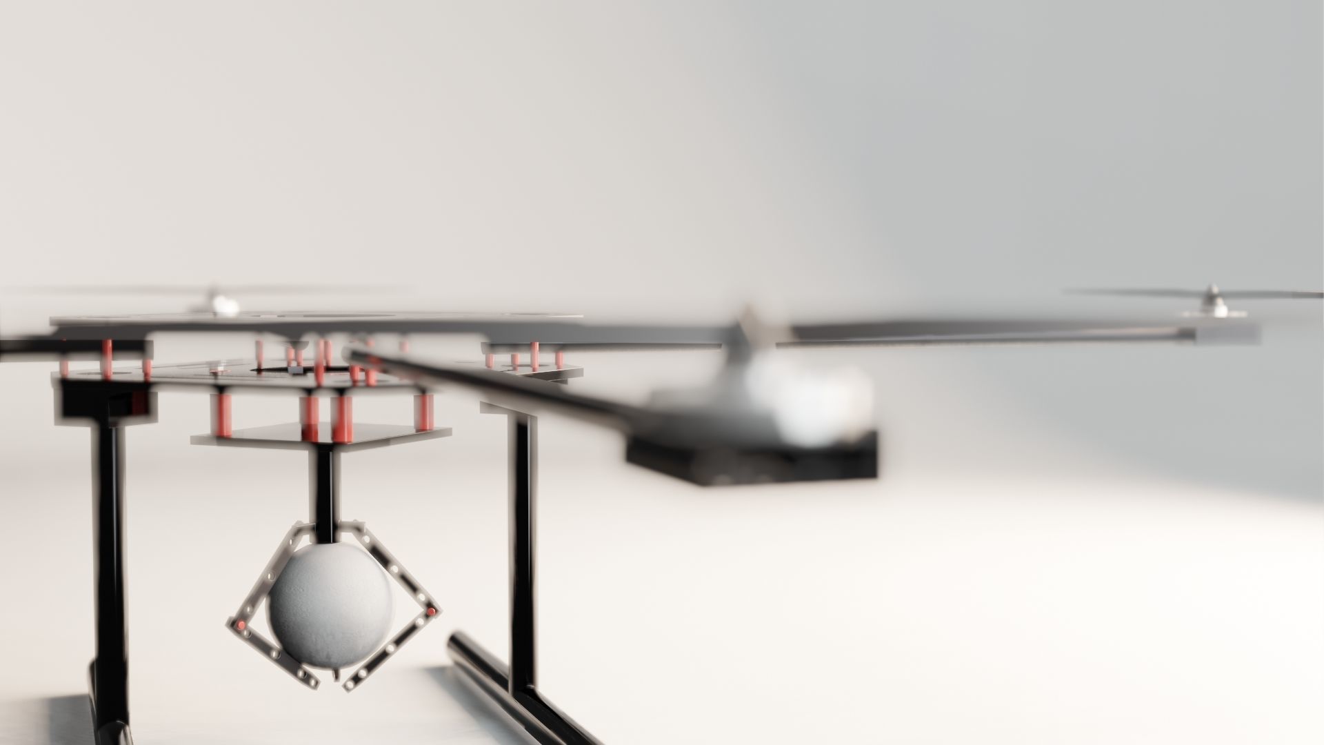Drone with ball 3D model_1