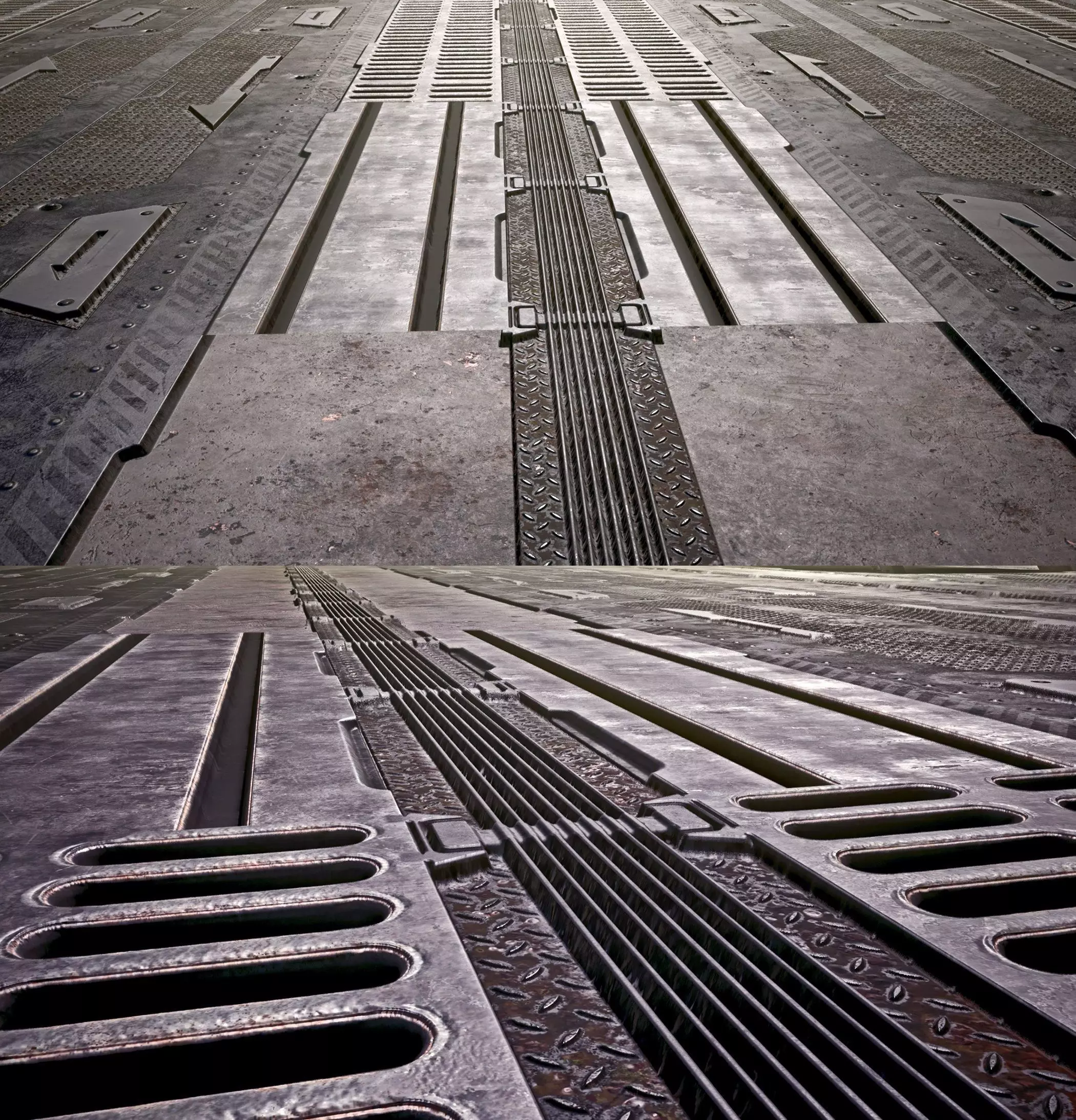 Sci fi  -  metal flooring - PBR Texture_0