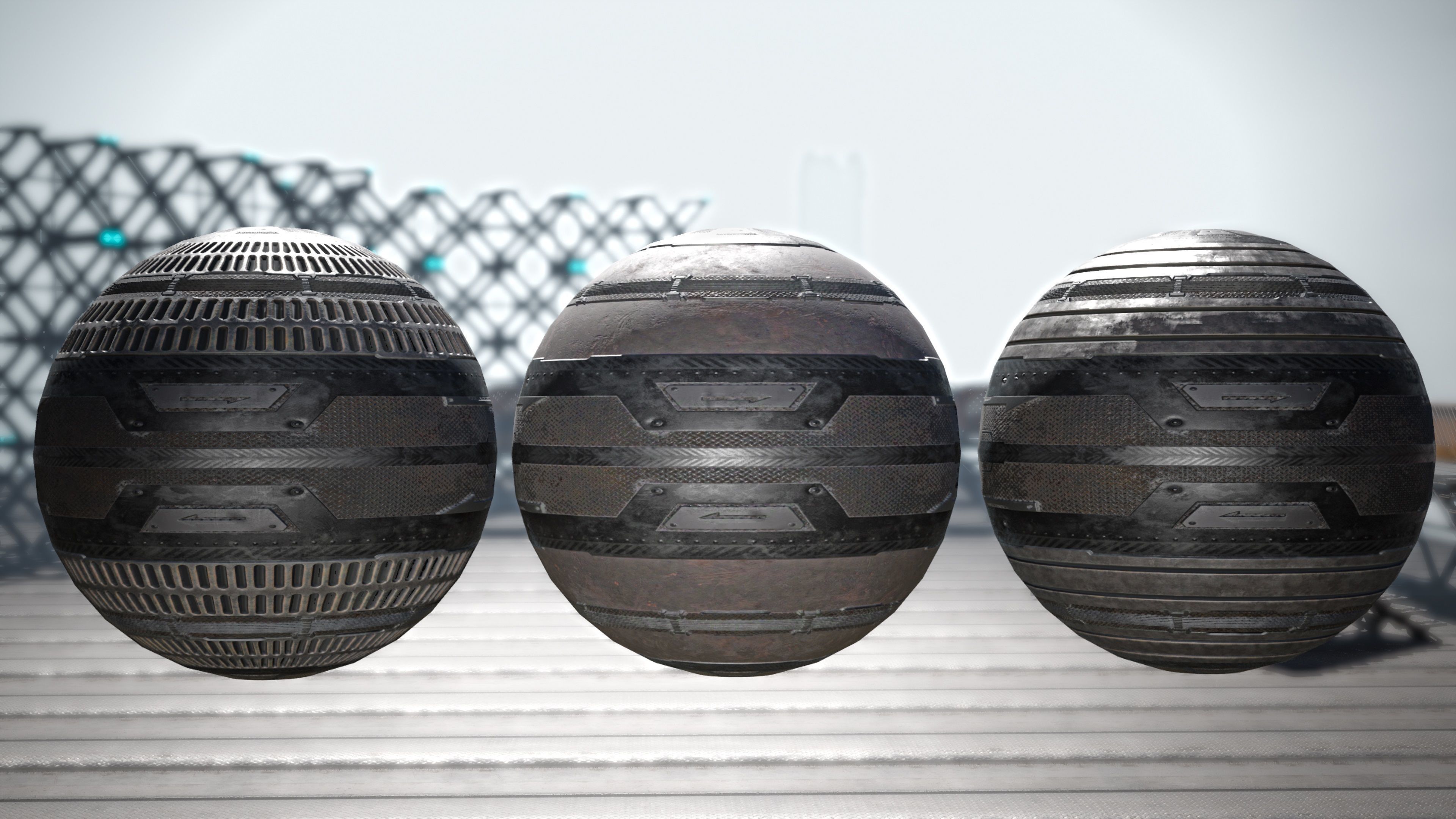 Sci fi  -  metal flooring - PBR Texture_12