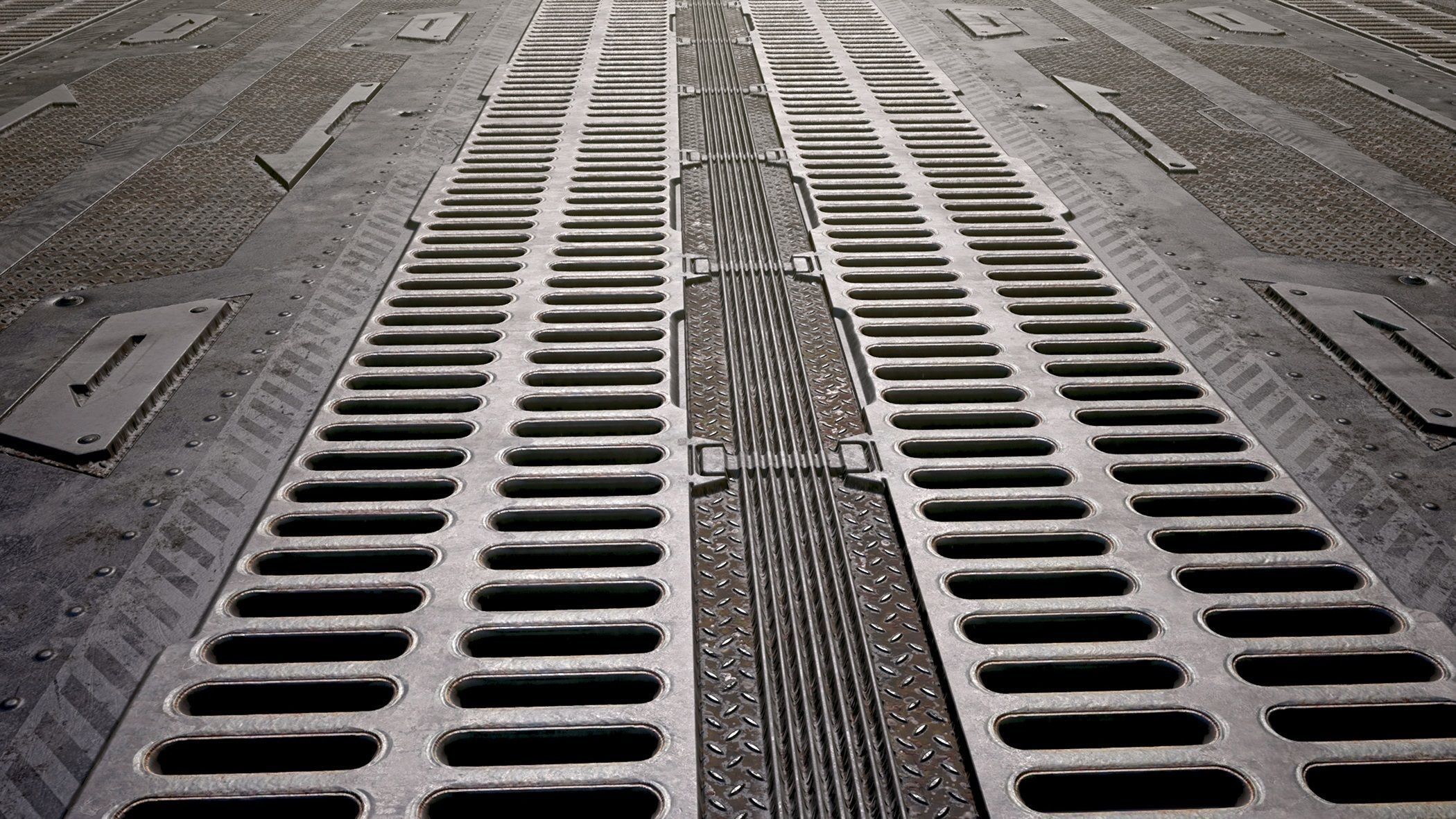 Sci fi  -  metal flooring - PBR Texture_3