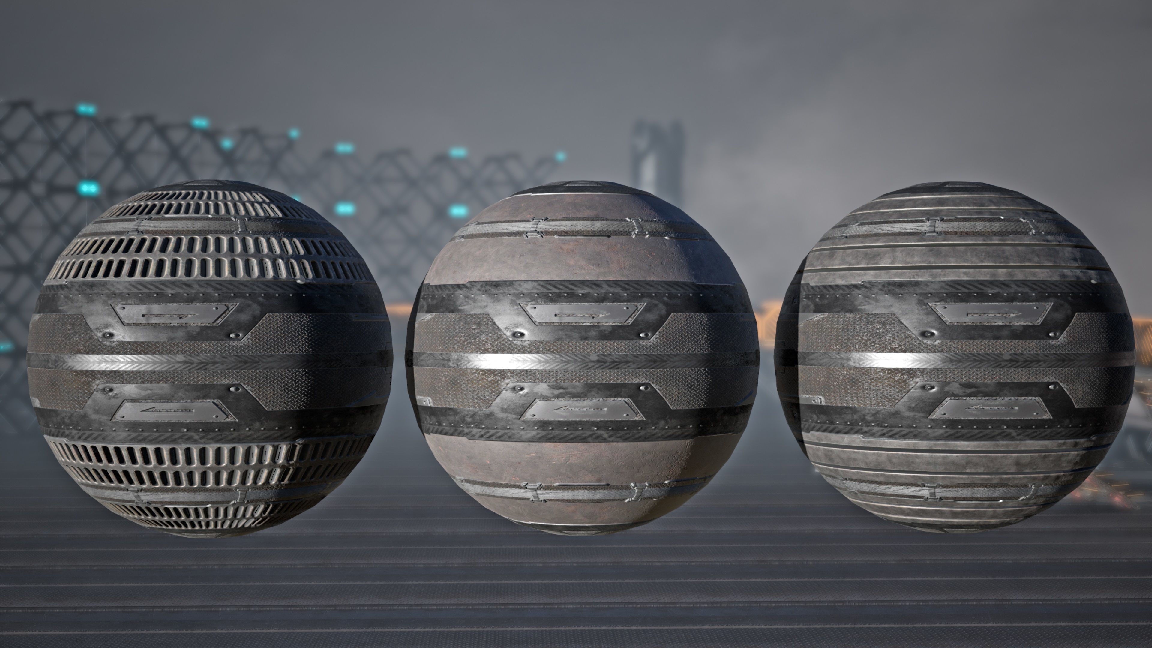 Sci fi  -  metal flooring - PBR Texture_2