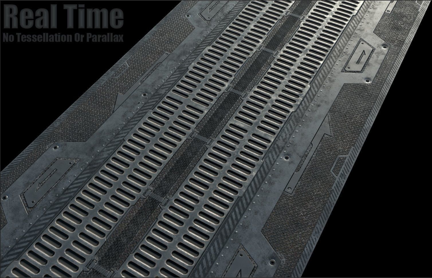 Sci fi  -  metal flooring - PBR Texture_19