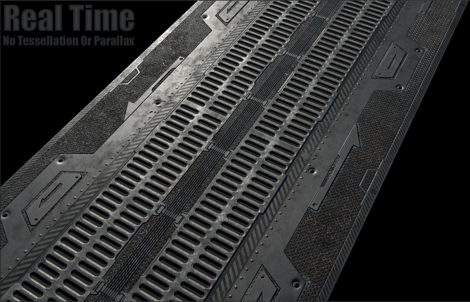 Sci fi  -  metal flooring - PBR Texture_7