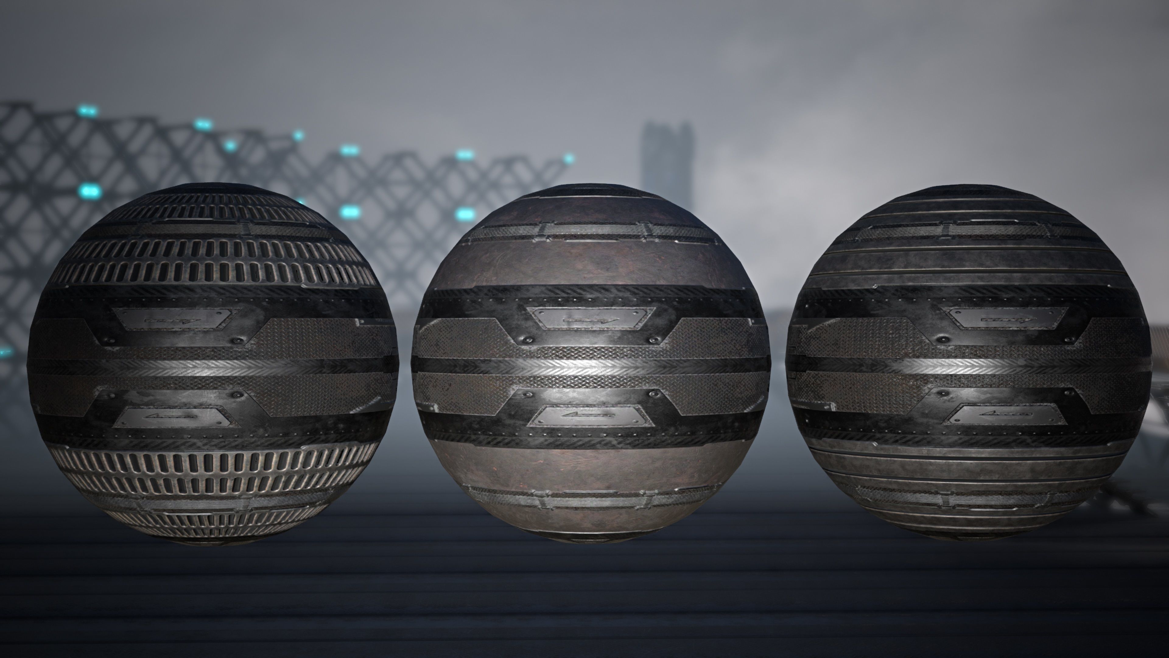 Sci fi  -  metal flooring - PBR Texture_15