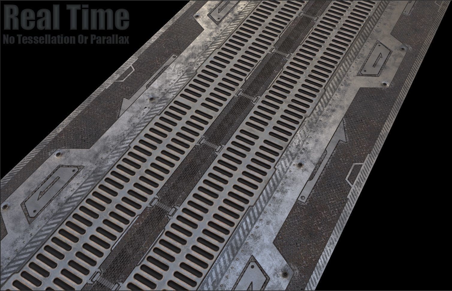 Sci fi  -  metal flooring - PBR Texture_21