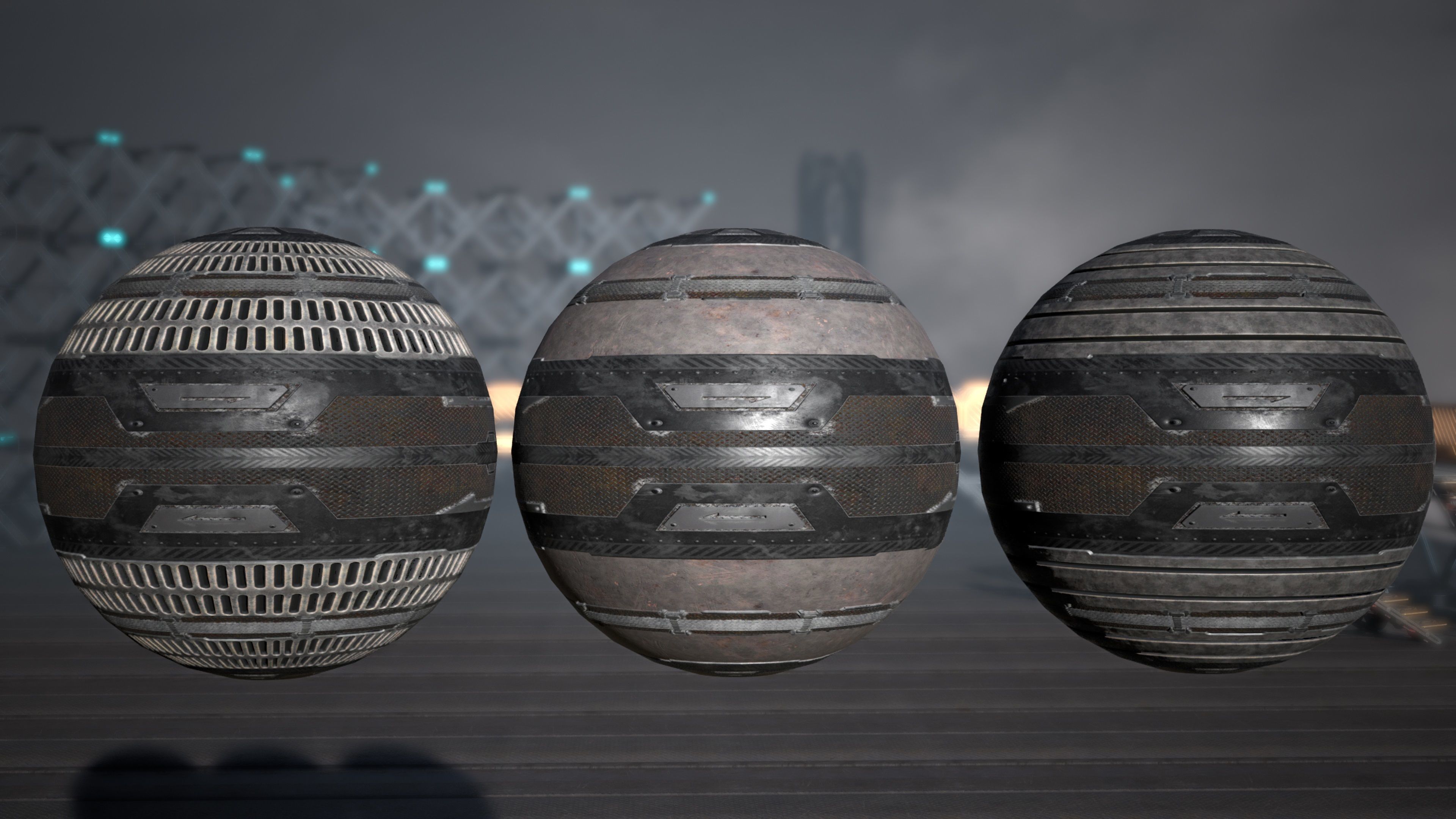 Sci fi  -  metal flooring - PBR Texture_14
