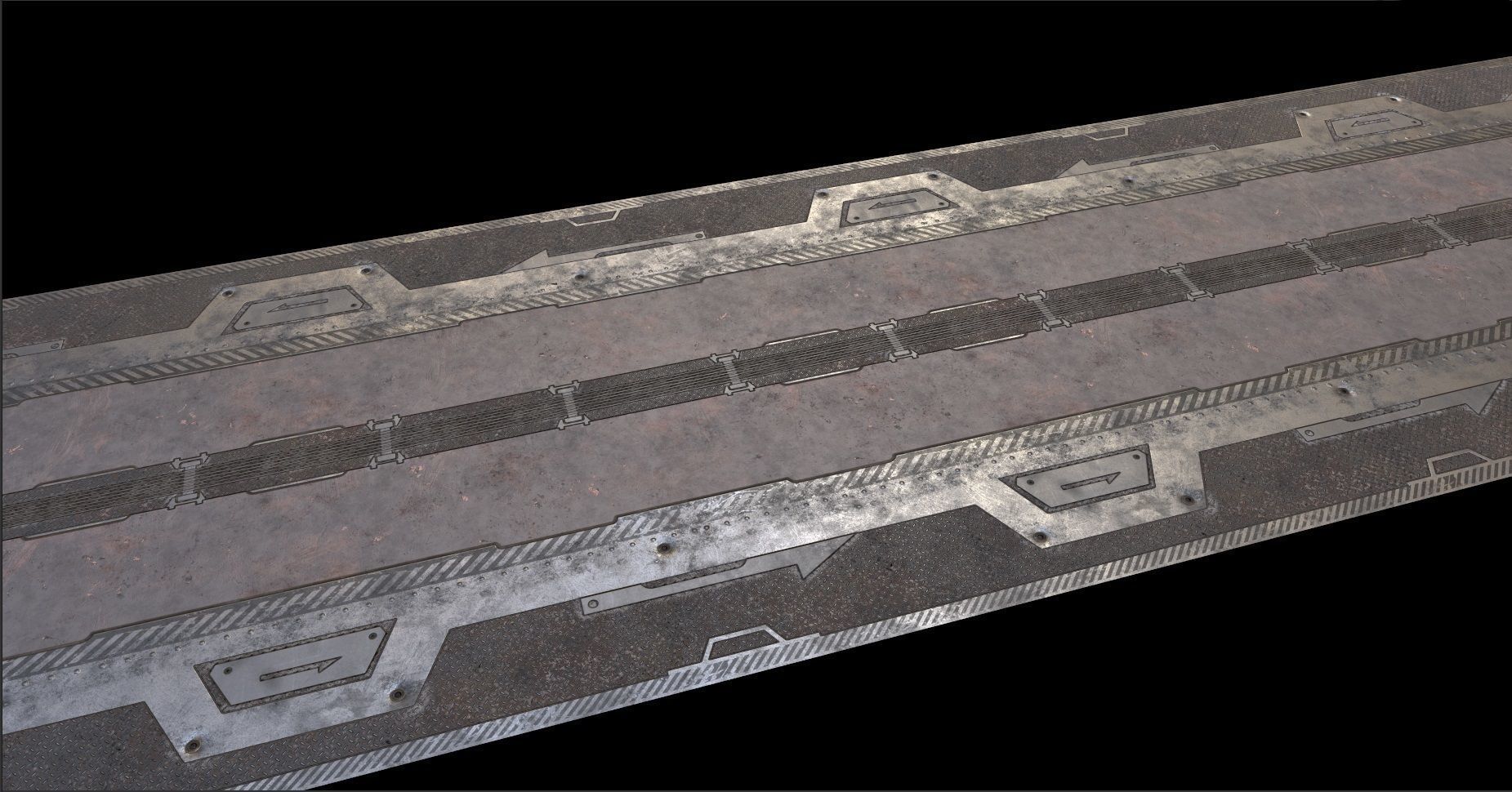 Sci fi  -  metal flooring - PBR Texture_6