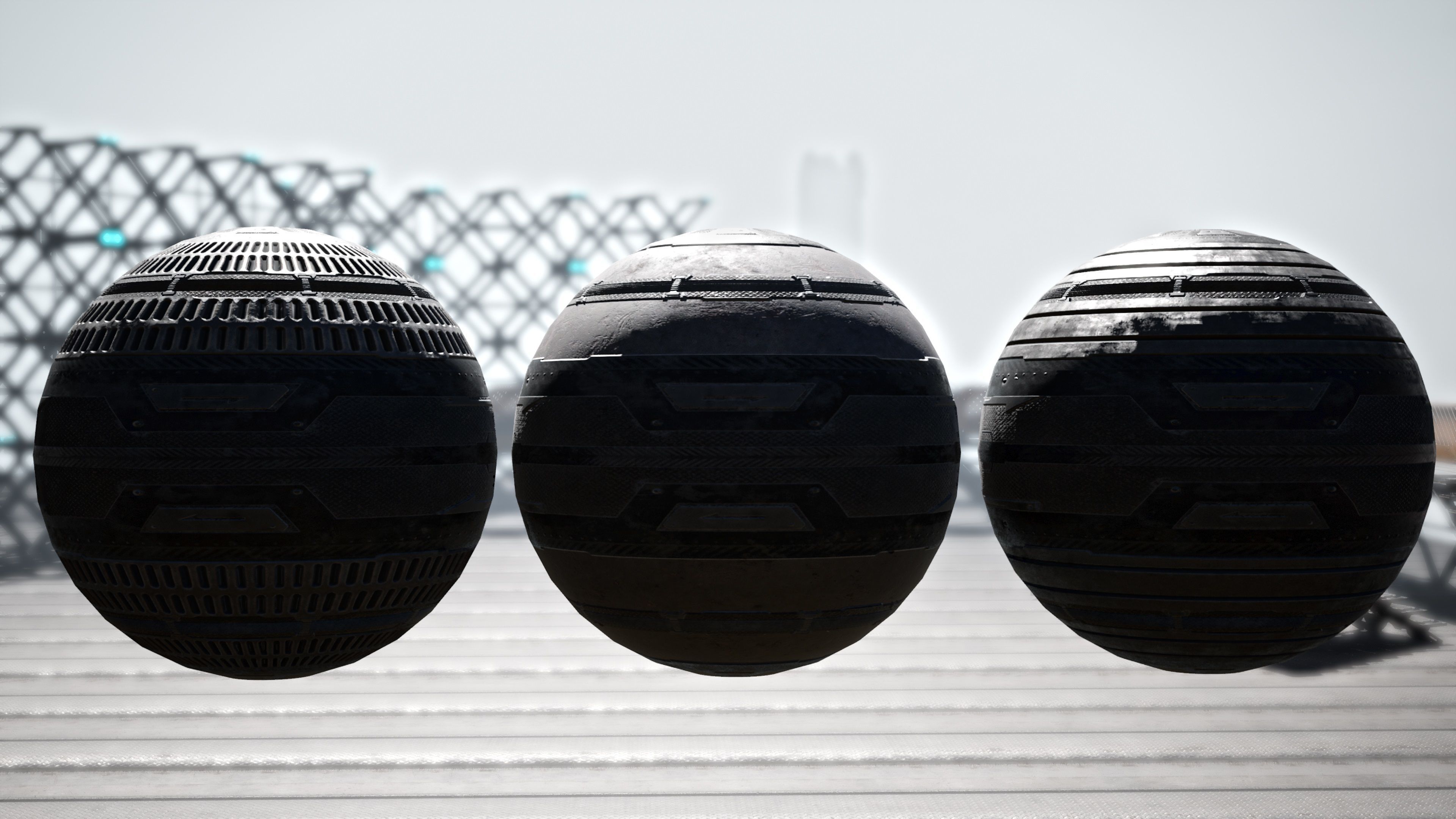 Sci fi  -  metal flooring - PBR Texture_13