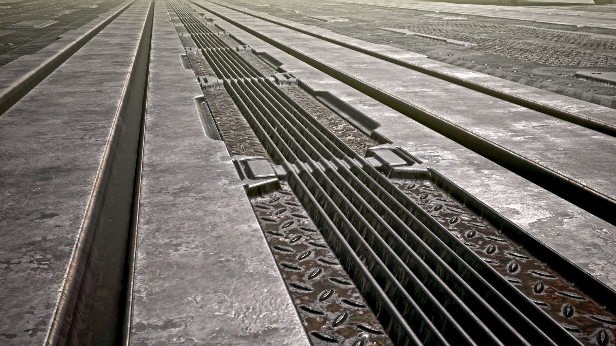 Sci fi  -  metal flooring - PBR Texture_9