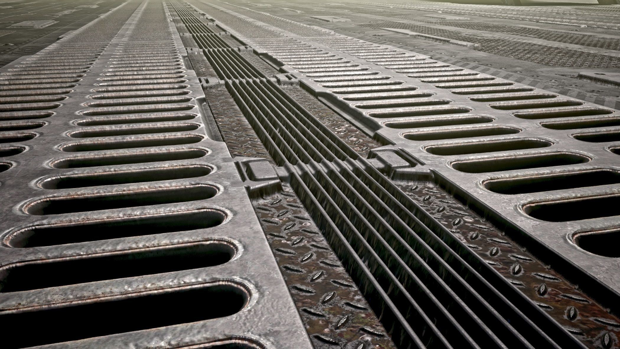 Sci fi  -  metal flooring - PBR Texture_8