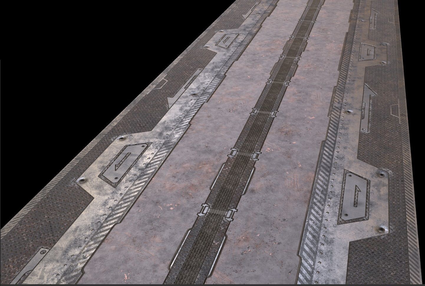 Sci fi  -  metal flooring - PBR Texture_22