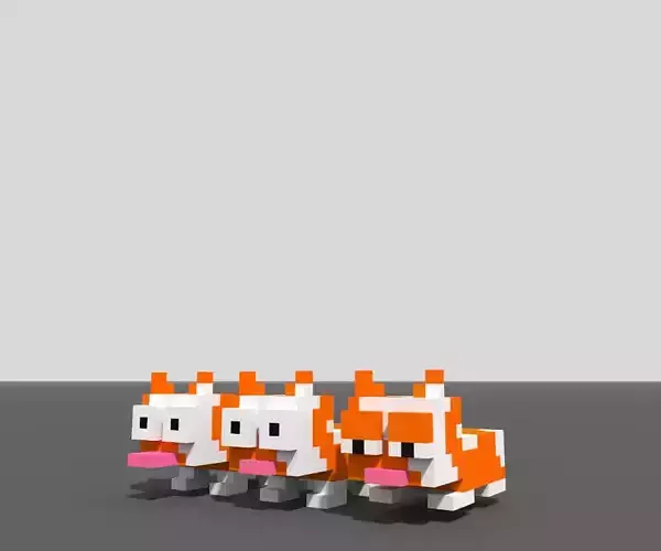 Voxel Orange cat pack 
