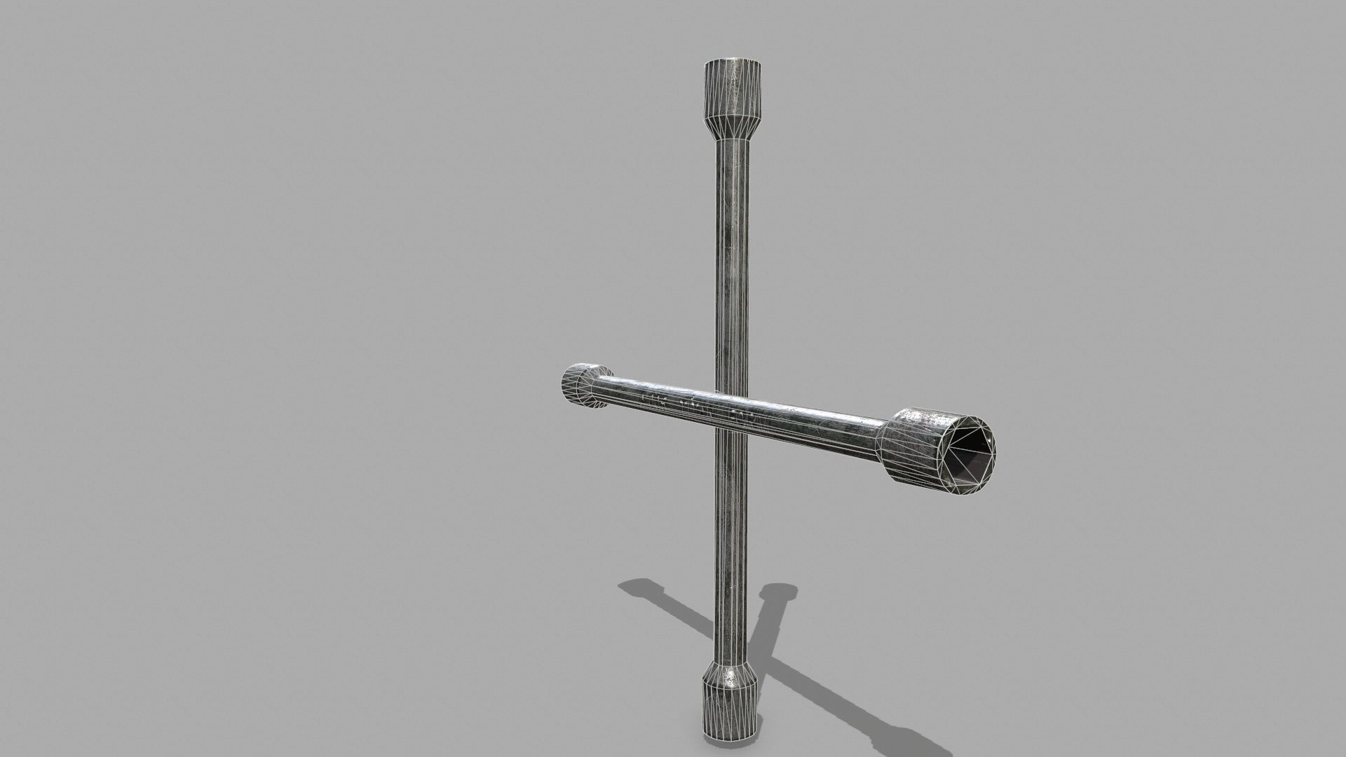   Lug Wrench Low-poly 3D model_9