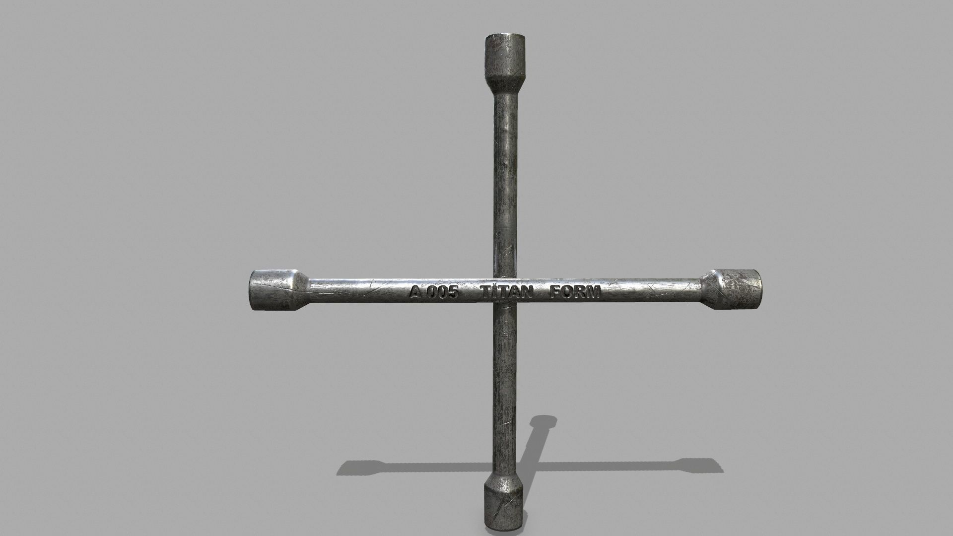   Lug Wrench Low-poly 3D model_3