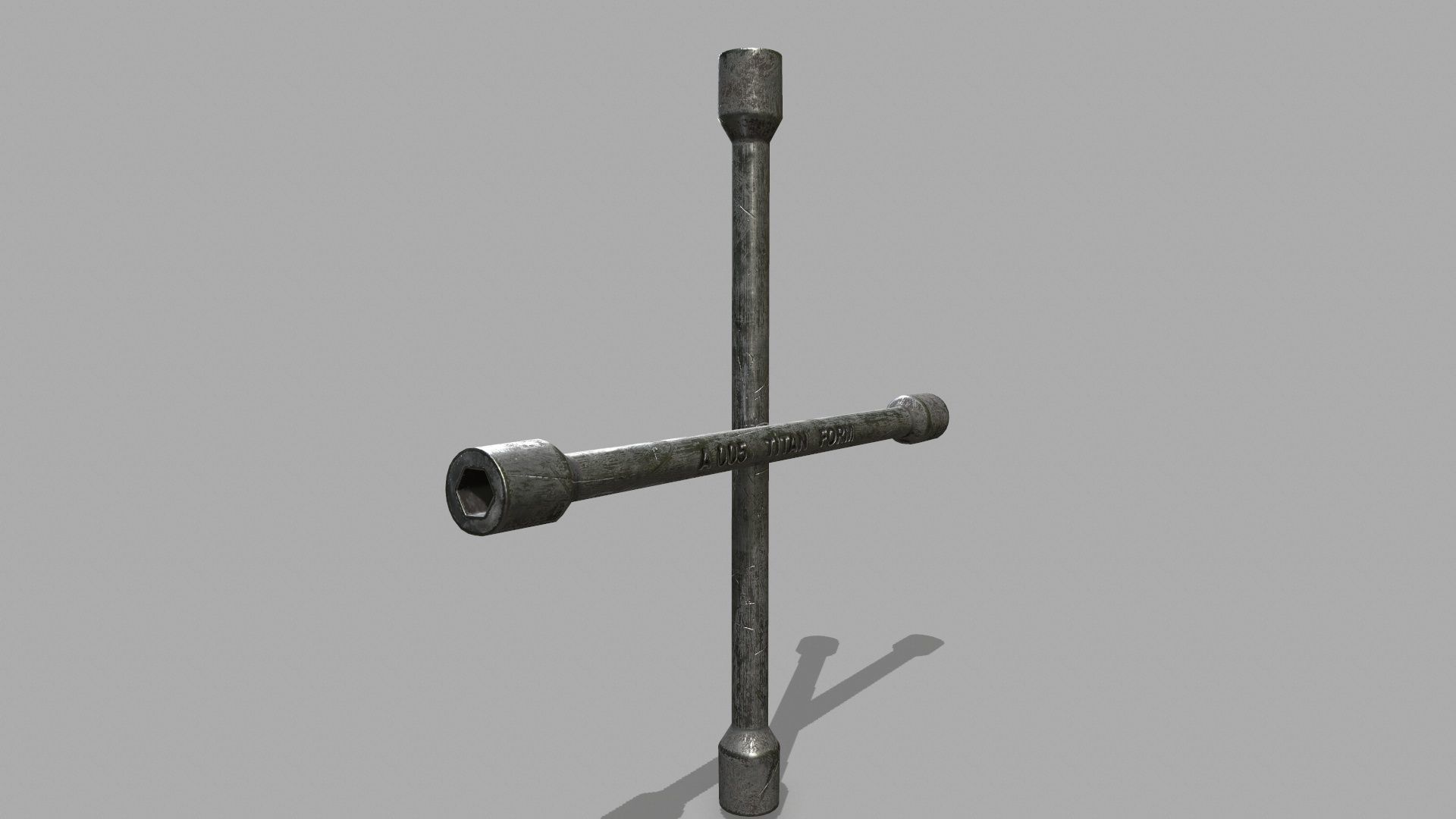   Lug Wrench Low-poly 3D model_4