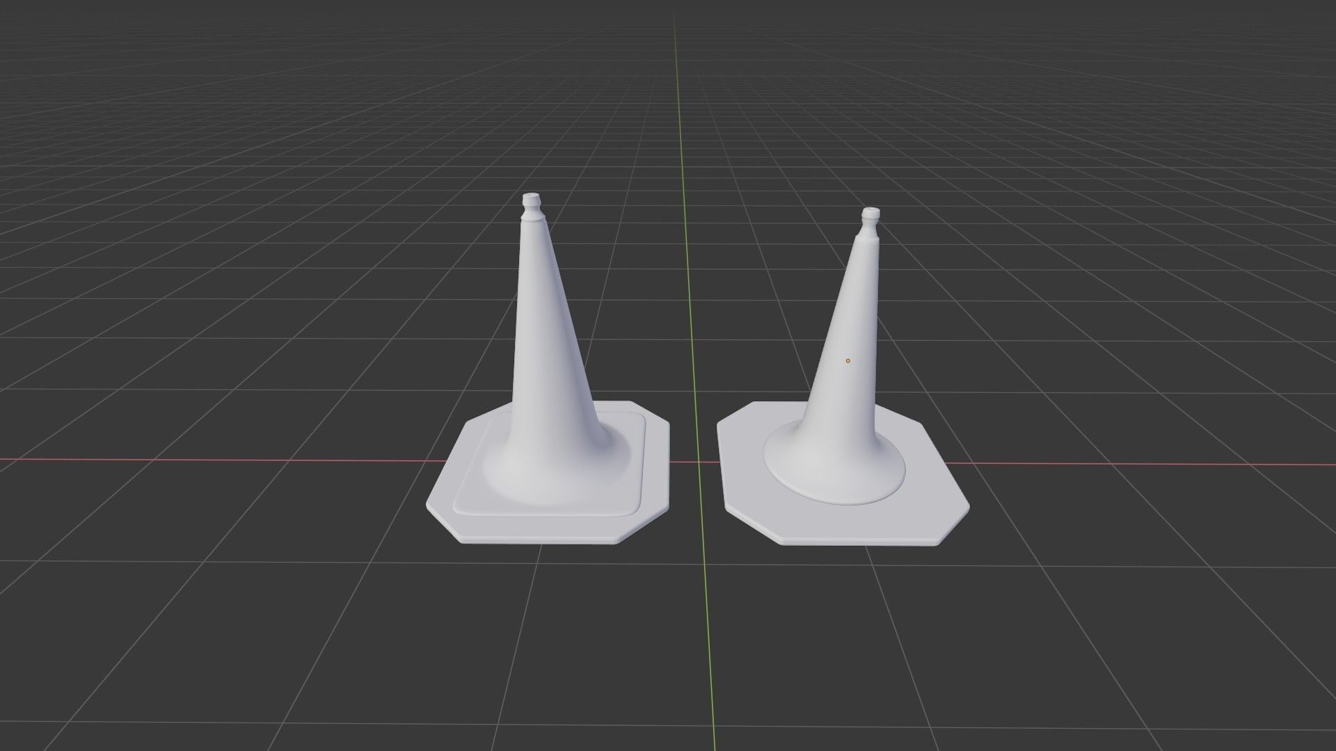 Traffic Cone 1 3D model_7