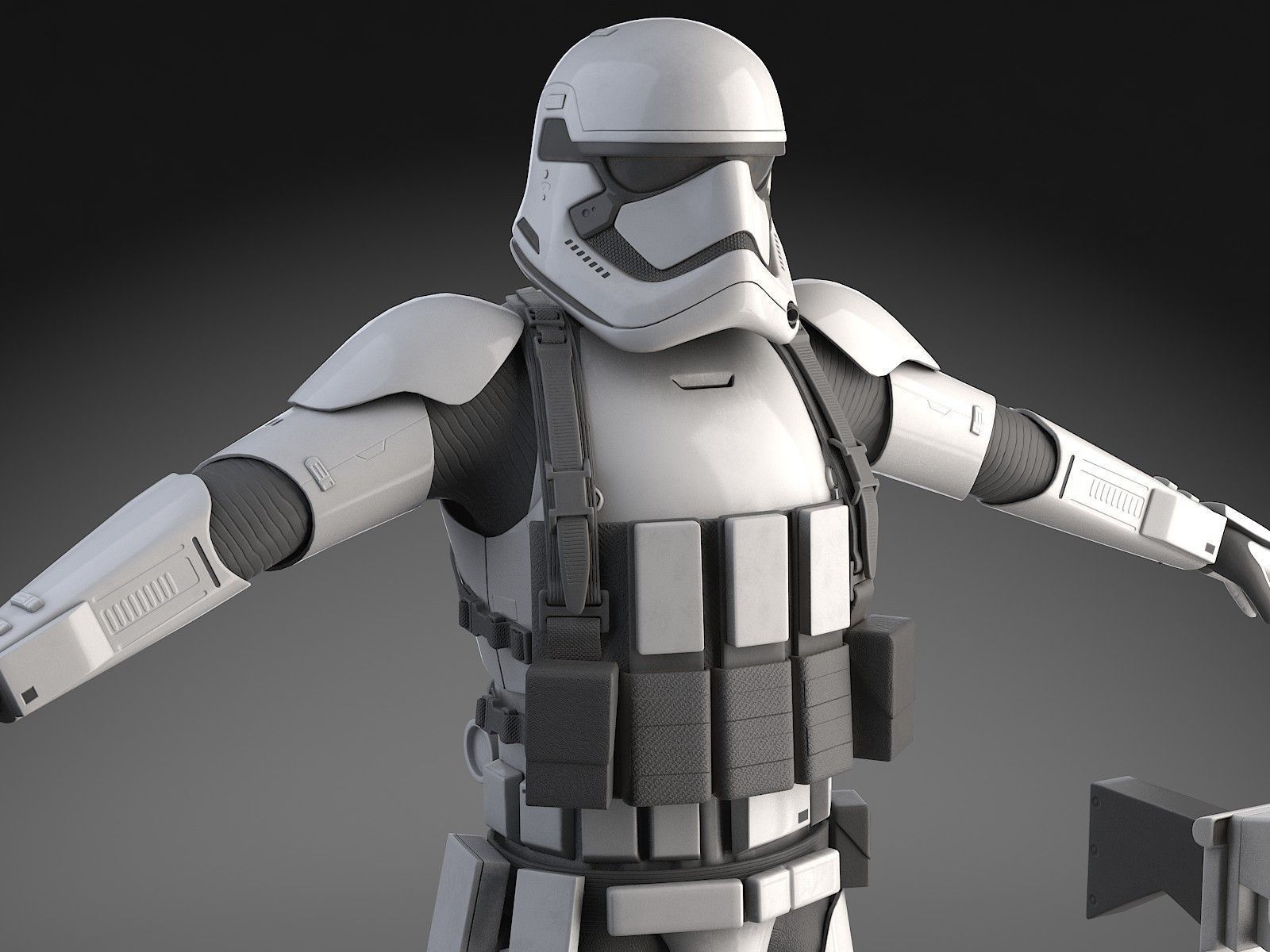 Star Wars First Order Stormtrooper Heavy 3D model_2