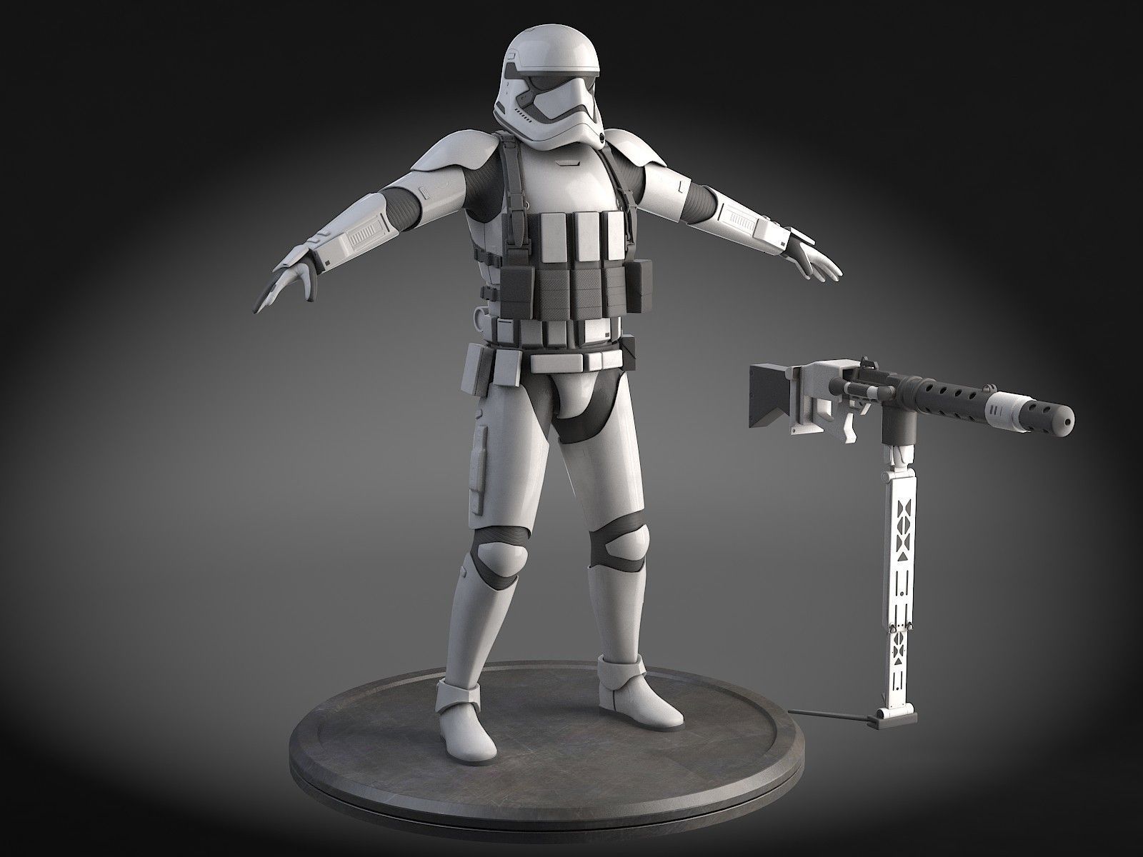 Star Wars First Order Stormtrooper Heavy 3D model_11