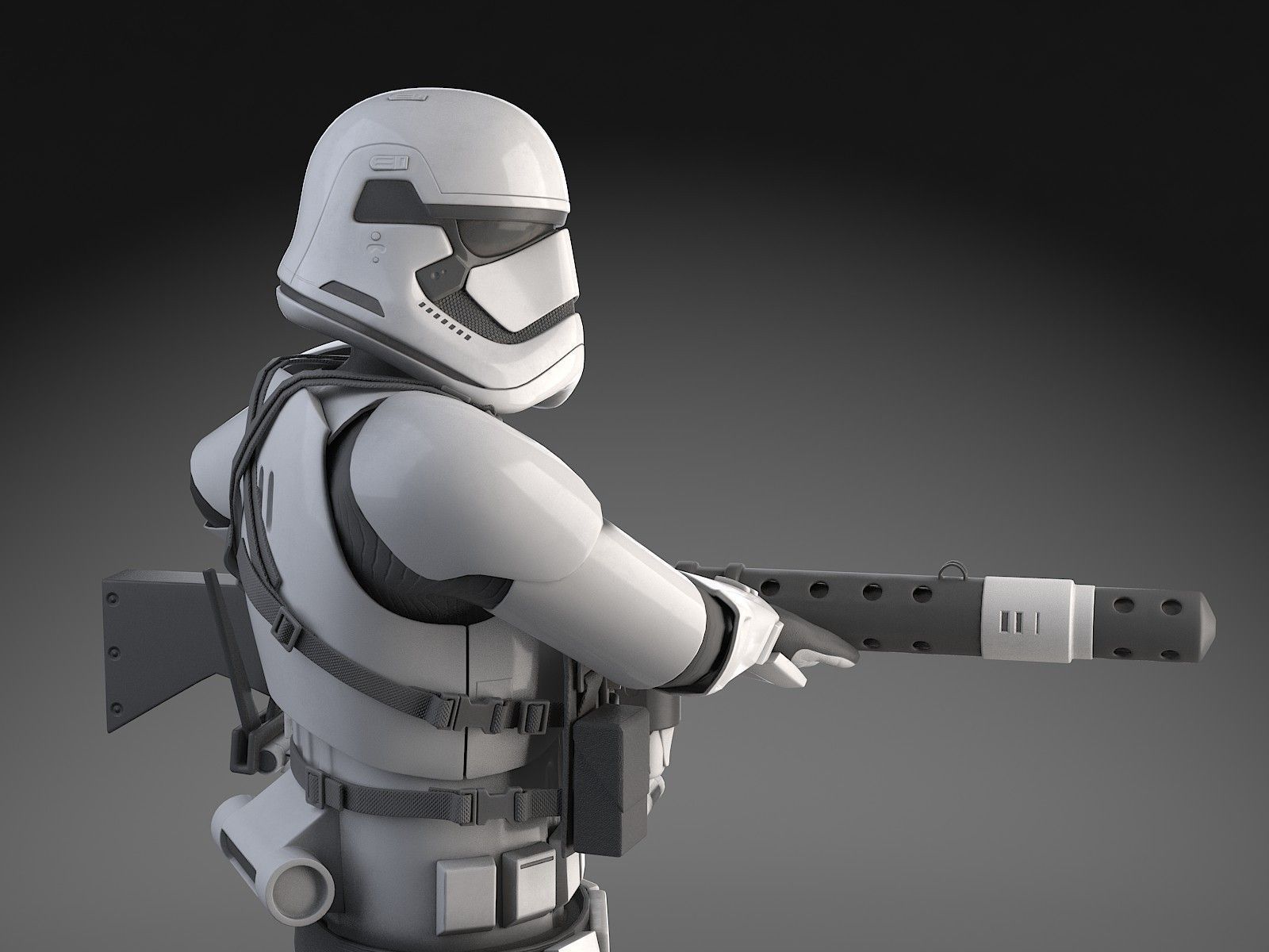 Star Wars First Order Stormtrooper Heavy 3D model_3
