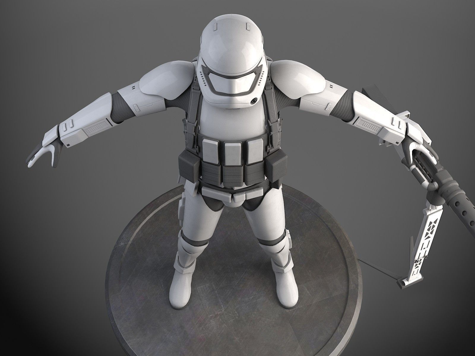 Star Wars First Order Stormtrooper Heavy 3D model_8