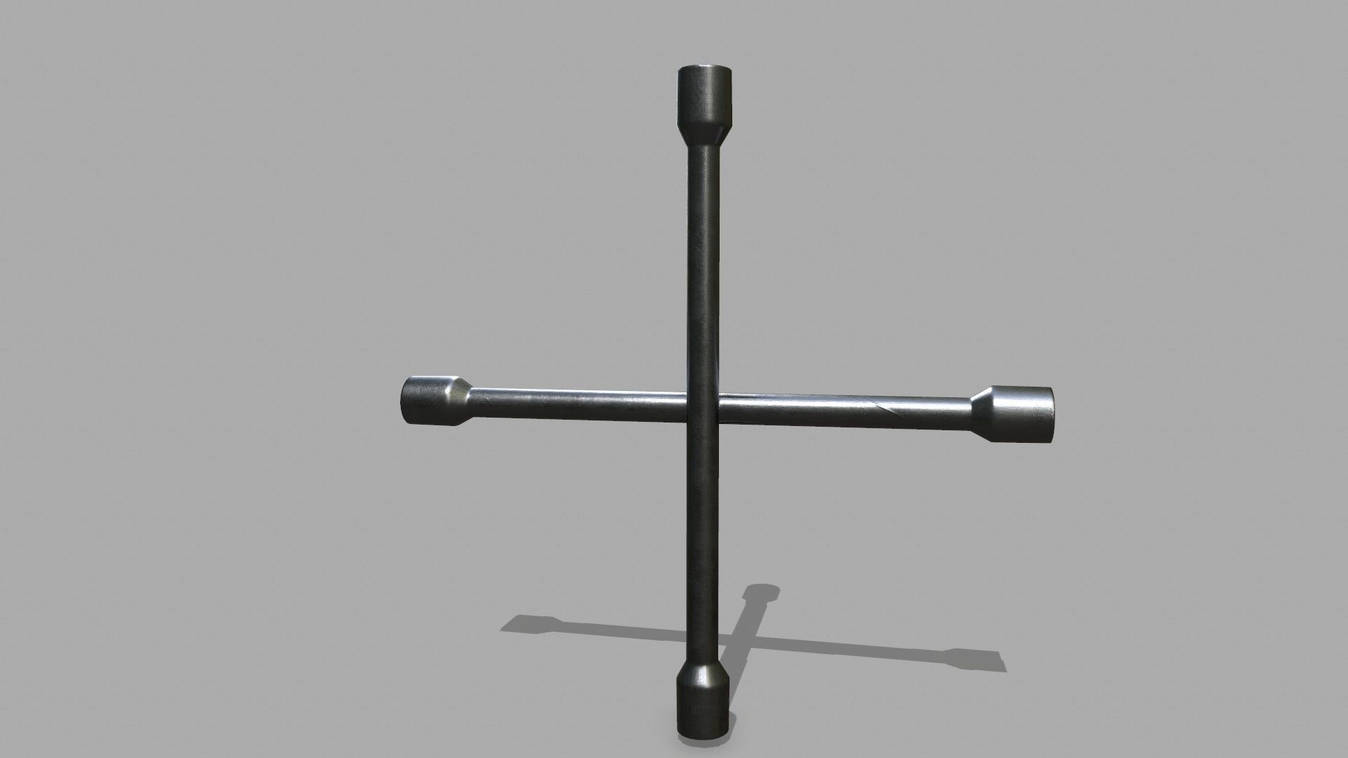 Lug Wrench Low-poly 3D model_11