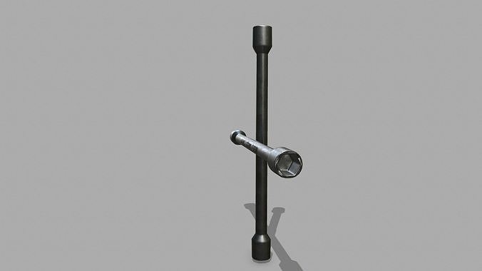 Lug Wrench Low-poly 3D model 5