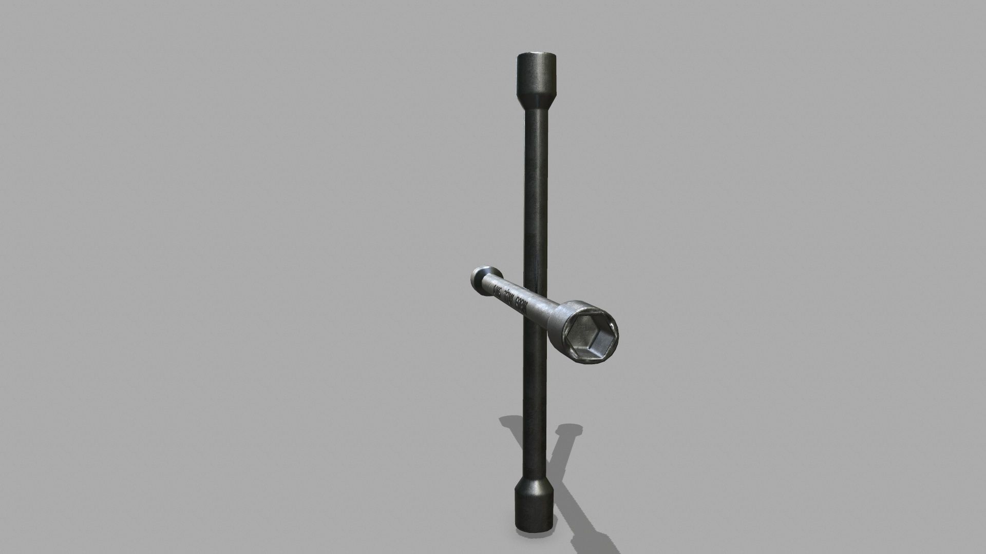 Lug Wrench Low-poly 3D model_4