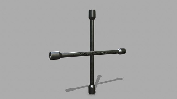 Lug Wrench Low-poly 3D model 4