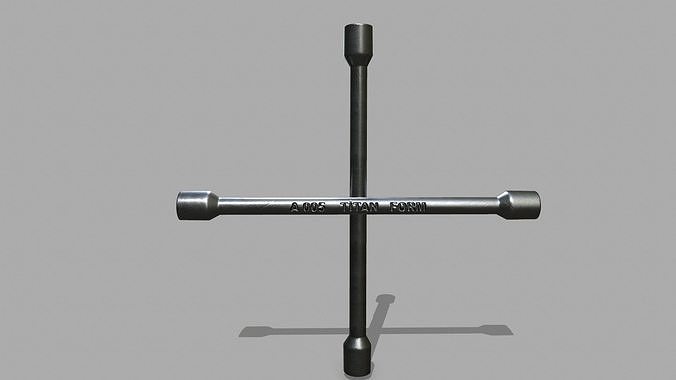Lug Wrench Low-poly 3D model 3