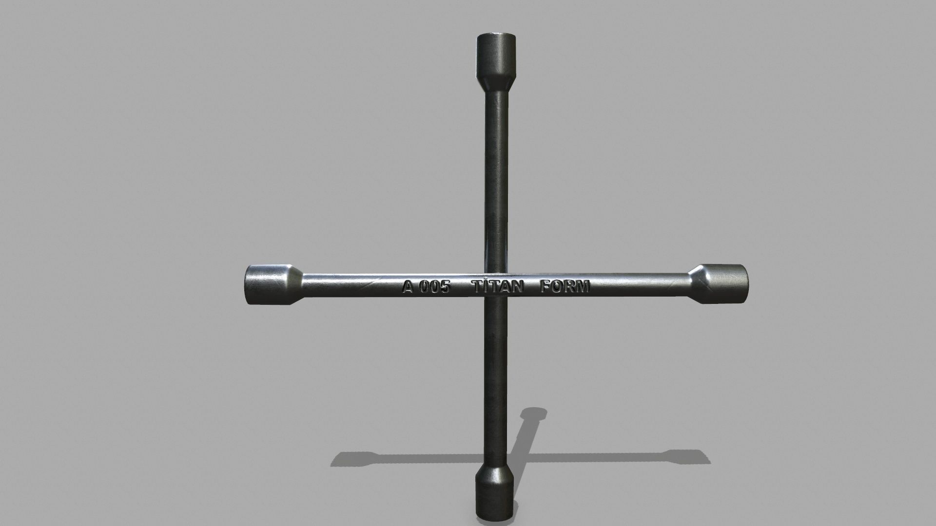 Lug Wrench Low-poly 3D model_2