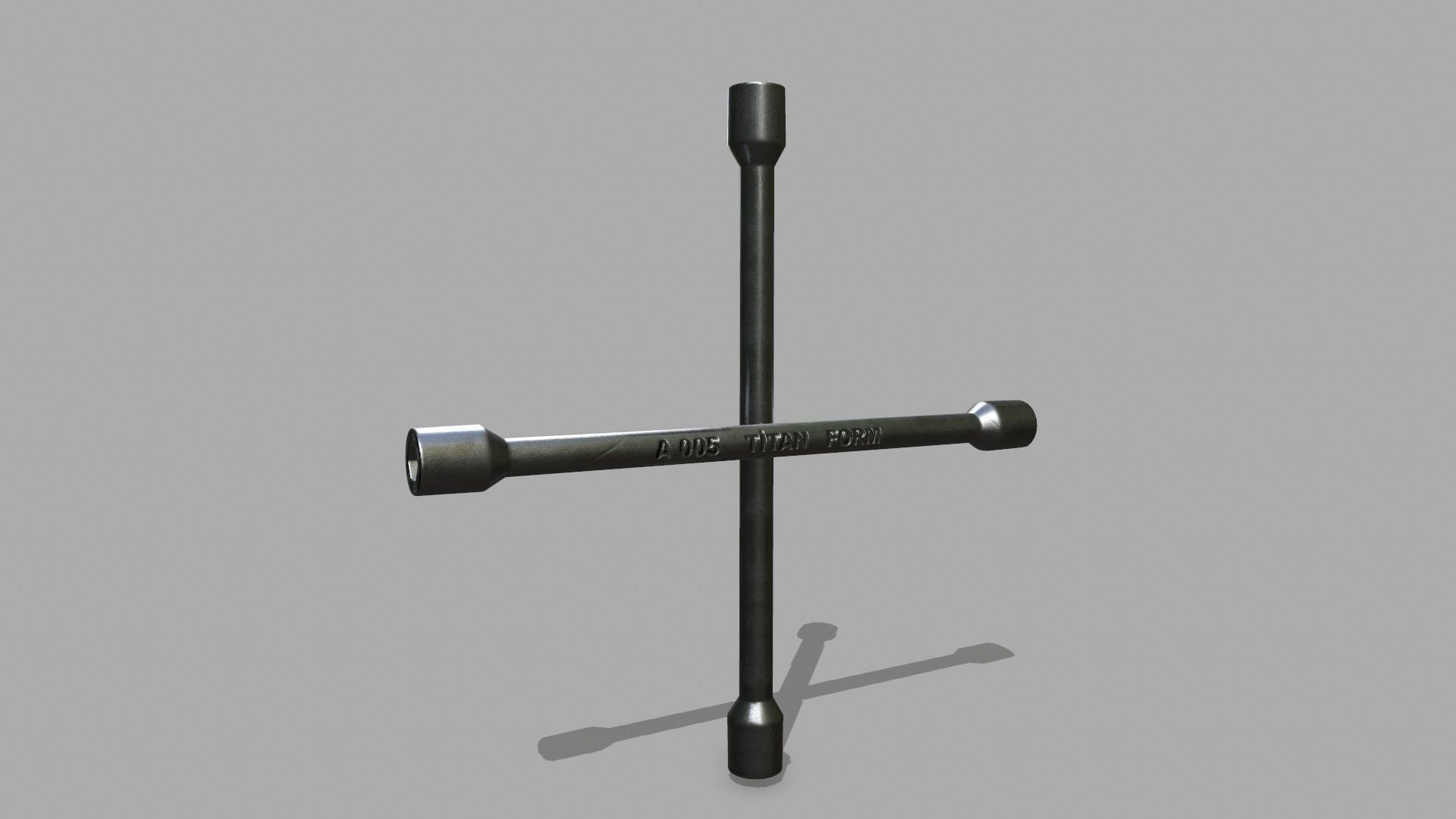 Lug Wrench Low-poly 3D model_9