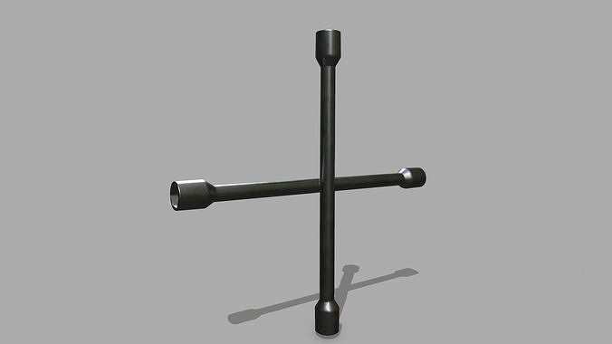 Lug Wrench Low-poly 3D model 6