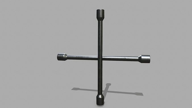 Lug Wrench Low-poly 3D model 7