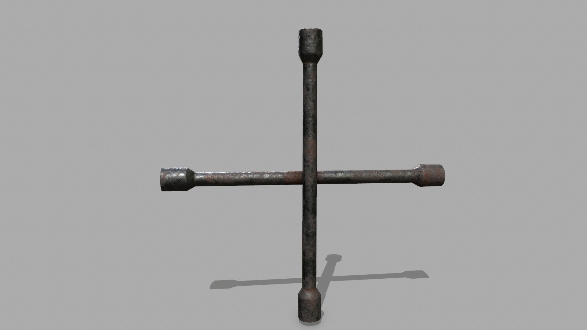 Lug Wrench Low-poly 3D model_6