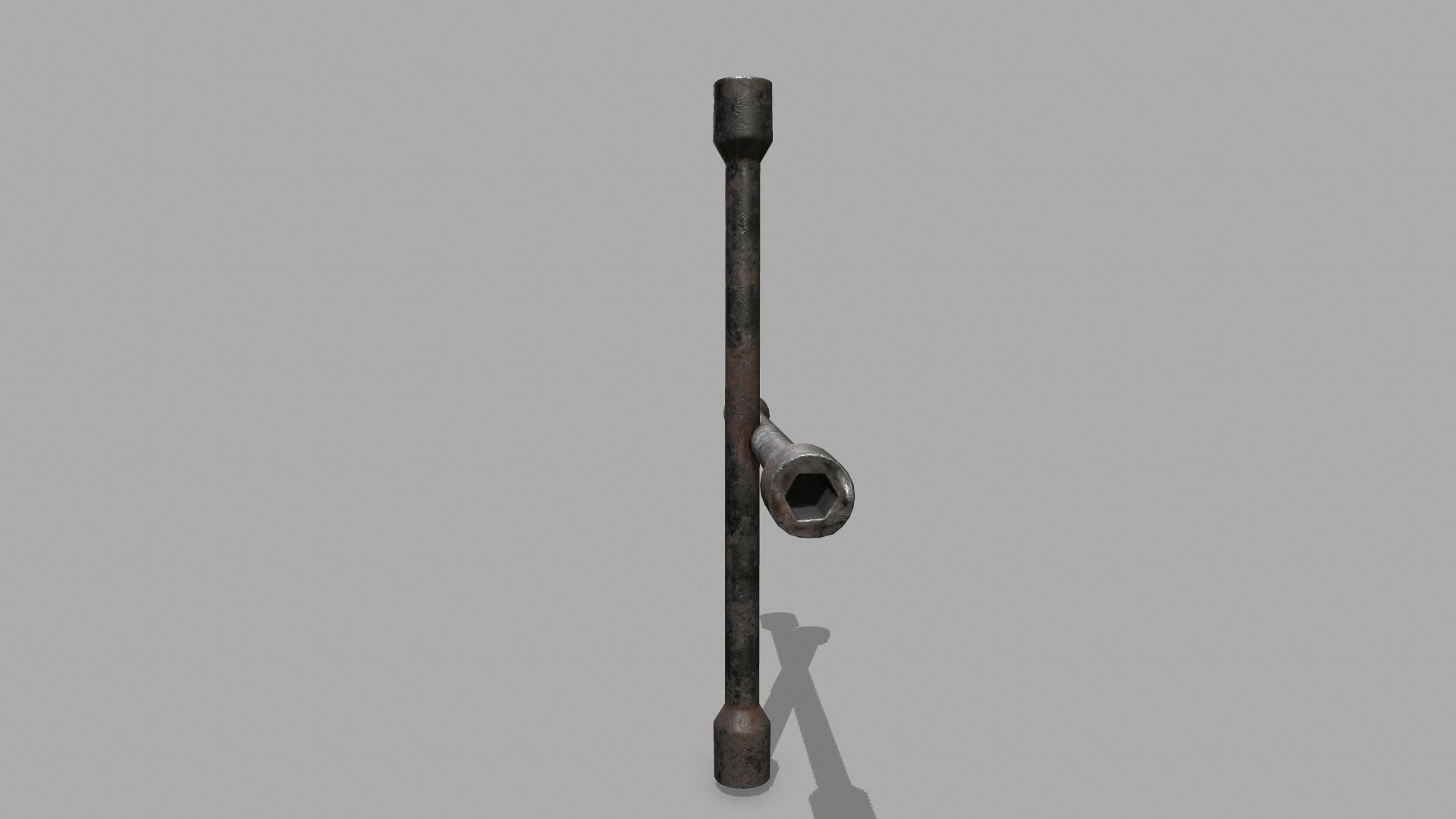 Lug Wrench Low-poly 3D model_4