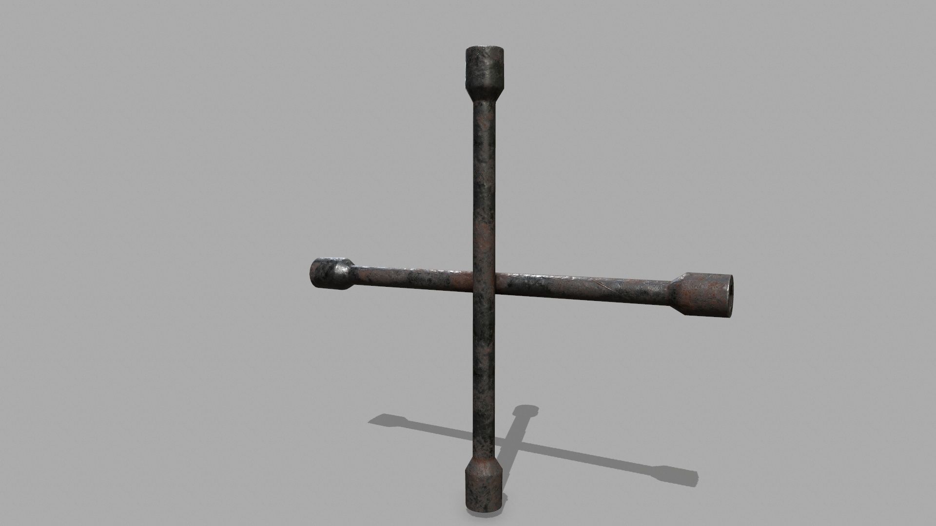 Lug Wrench Low-poly 3D model_5