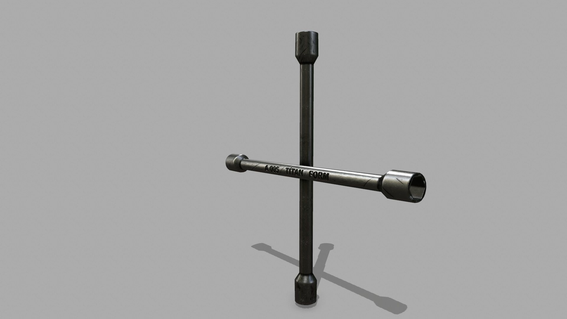 Lug Wrenc Low-poly 3D model_7