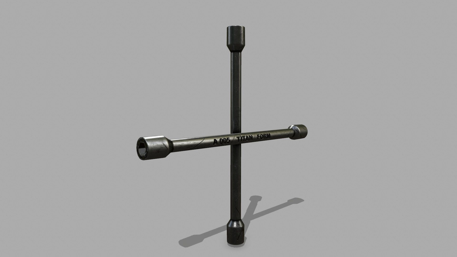 Lug Wrenc Low-poly 3D model_3