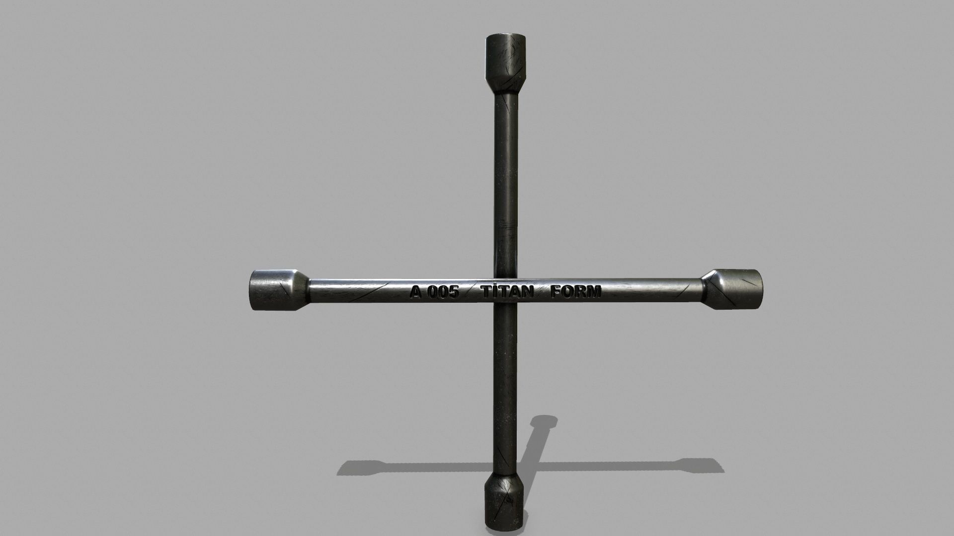 Lug Wrenc Low-poly 3D model_2