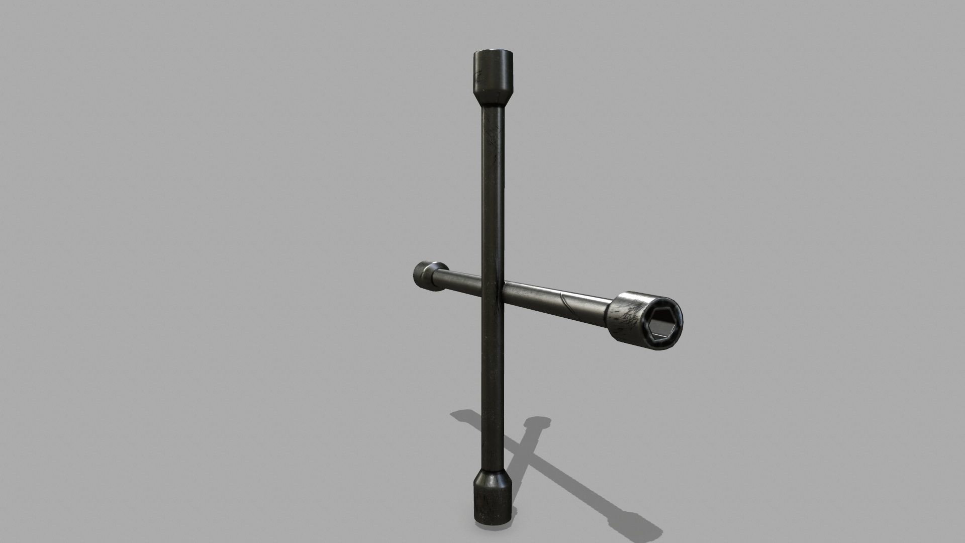 Lug Wrenc Low-poly 3D model_4