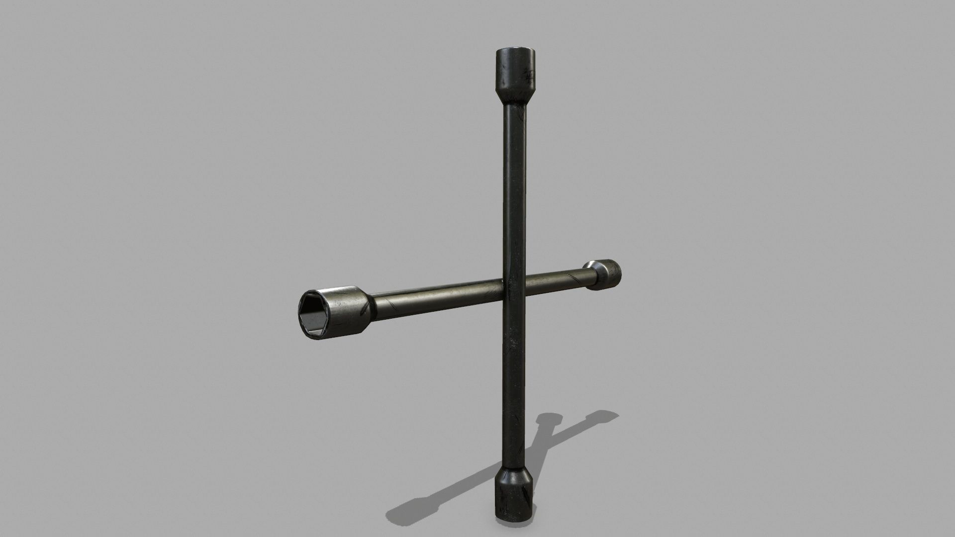 Lug Wrenc Low-poly 3D model_6