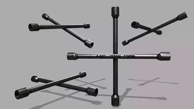 Lug Wrenc Low-poly 3D model