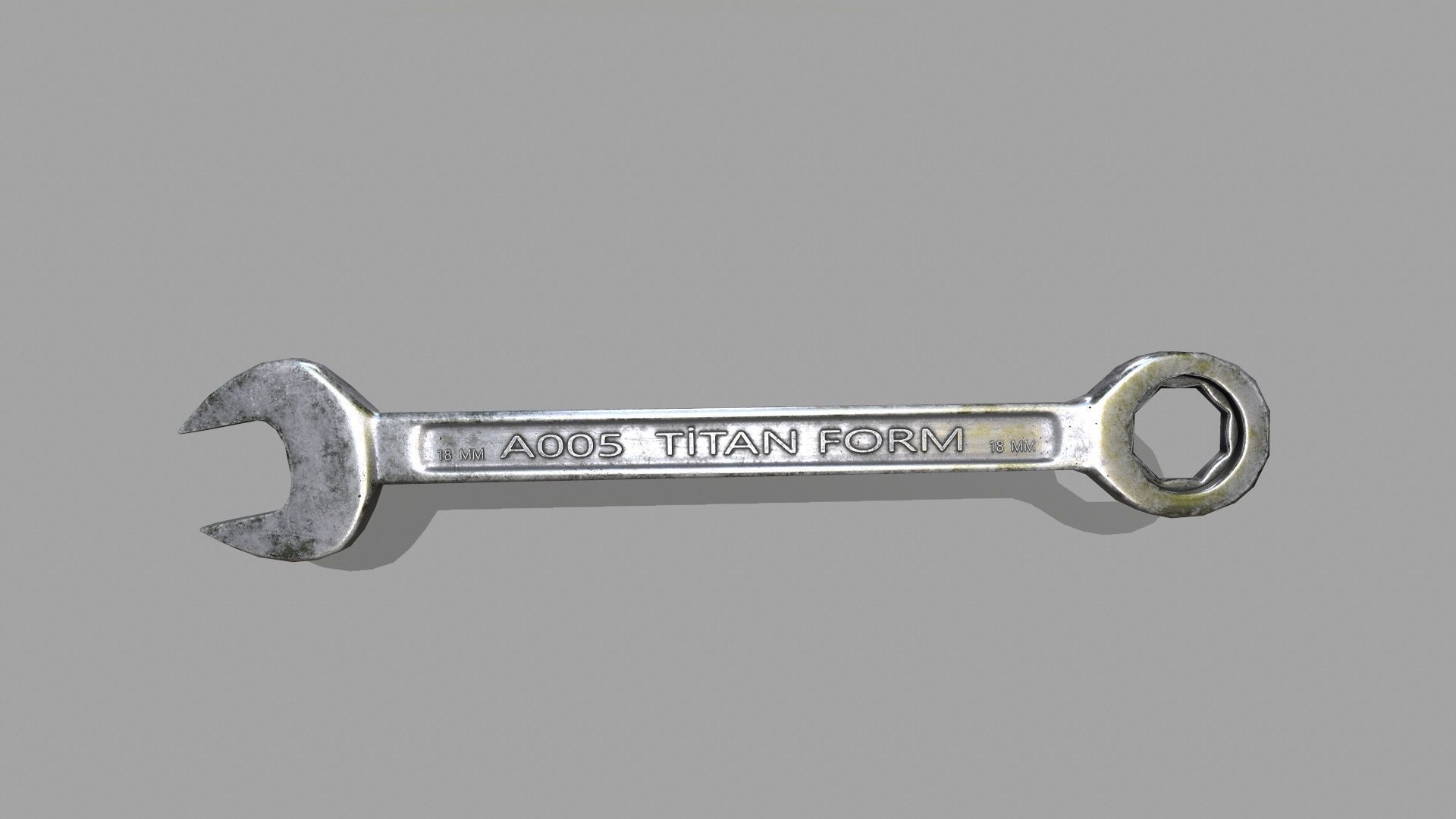 wrench Low-poly 3D model_3