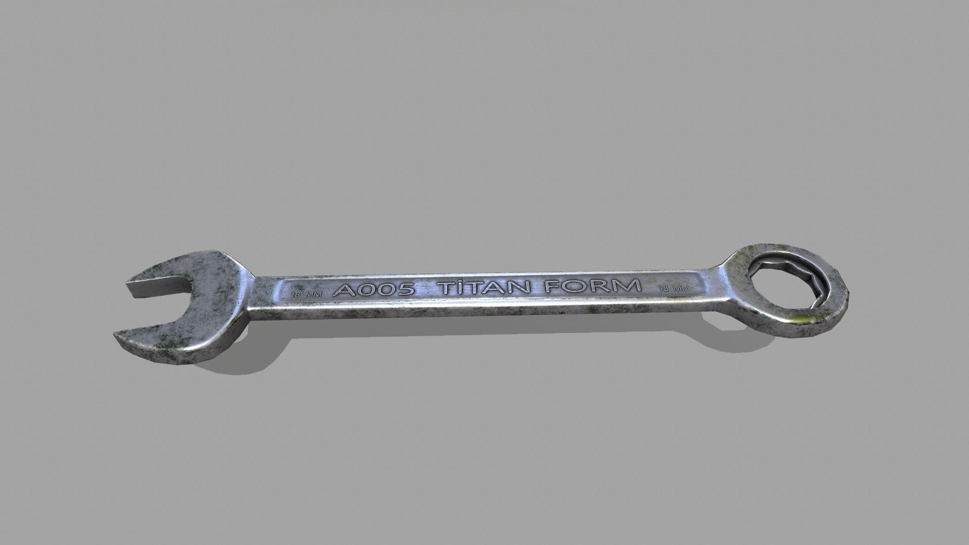 wrench Low-poly 3D model_2